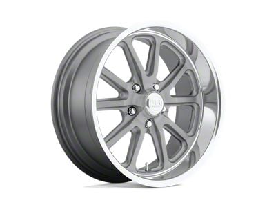 US Mag Rambler Textured Gray with Diamond Cut Lip Wheel; 17x8; 1mm Offset (84-01 Jeep Cherokee XJ)