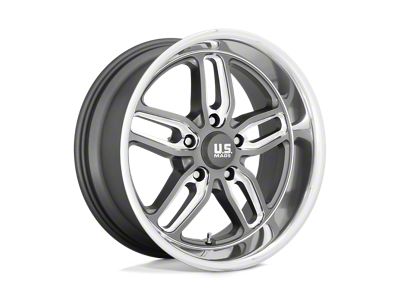 US Mag Cten Matte Gunmetal Milled Wheel; 18x9.5; 1mm Offset (20-24 Jeep Gladiator JT)