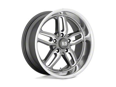 US Mag Cten Matte Gunmetal Milled Wheel; 20x8.5; 7mm Offset (20-24 Jeep Gladiator JT)