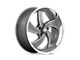 US Mag Desperado Anthracite Milled Diamond Cut Milled Wheel; 20x8; 1mm Offset (20-24 Jeep Gladiator JT)