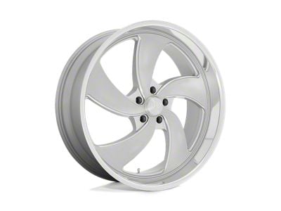 US Mag Desperado Silver Brushed Face with Milled Diamond Cut Wheel; Left Directional; 22x8.5; 1mm Offset (20-24 Jeep Gladiator JT)