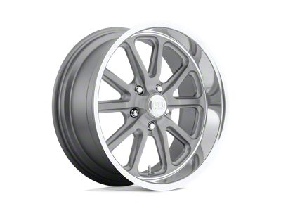 US Mag Rambler Textured Gray with Diamond Cut Lip Wheel; 22x11; 18mm Offset (20-24 Jeep Gladiator JT)