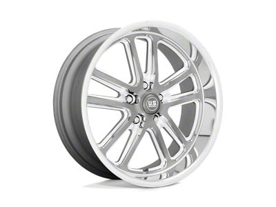 US Mag Bullet Textured Gunmetal with Milled Edges Wheel; 22x11; 18mm Offset (11-21 Jeep Grand Cherokee WK2)