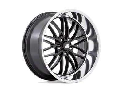 US Mag Santa Cruz Gloss Black with Diamond Cut Lip Wheel; 22x10.5; 0mm Offset (11-21 Jeep Grand Cherokee WK2)