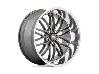 US Mag Santa Cruz Anthracite with Diamond Cut Lip Wheel; 22x10.5; 0mm Offset (18-24 Jeep Wrangler JL)