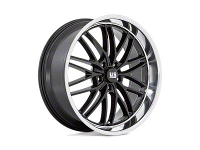 US Mag Santa Cruz Gloss Black with Diamond Cut Lip Wheel; 22x9 (18-24 Jeep Wrangler JL)