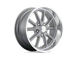 US Mag Rambler Textured Gray with Diamond Cut Lip Wheel; 17x8; 1mm Offset (97-06 Jeep Wrangler TJ)