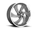 US Mag Desperado Anthracite Milled Diamond Cut Milled 6-Lug Wheel; 24x9; 25mm Offset (17-24 Titan)