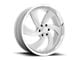 US Mag Desperado Silver Brushed Face Milled Diamond Cut Milled 6-Lug Wheel; 24x10; 25mm Offset (17-24 Titan)