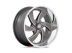 US Mag Desperado Anthracite Milled Diamond Cut Milled 6-Lug Wheel; 20x8; 1mm Offset (16-24 Titan XD)