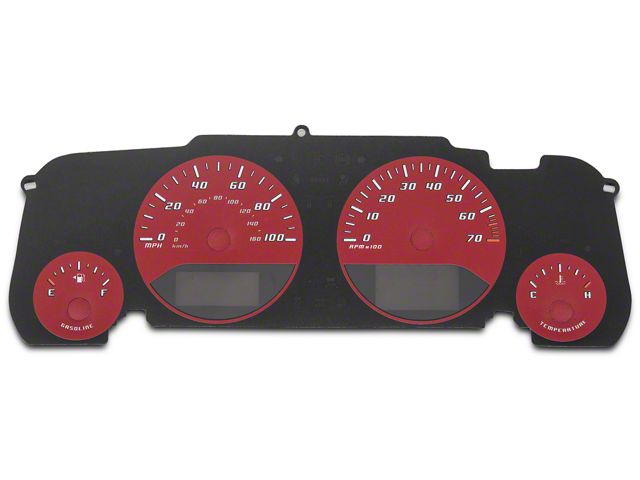 US Speedo Daytona Edition Gauge Face; MPH; Red (07-14 Jeep Wrangler JK)