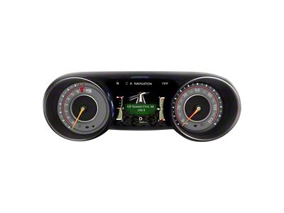 US Speedo Daytona Edition Gauge Face; MPH; Charcoal (20-24 Jeep Gladiator JT Sport)