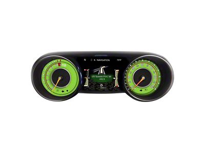 US Speedo Daytona Edition Gauge Face; MPH; Green (20-24 Jeep Gladiator JT Sport)