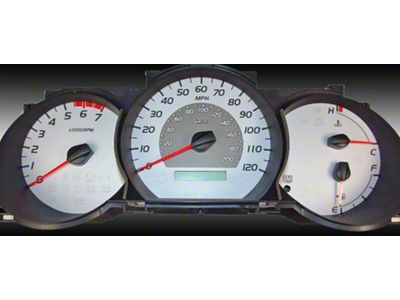 US Speedo Daytona Edition Gauge Face; KMH; Silver (05-08 Tacoma w/ Automatic Transmission)