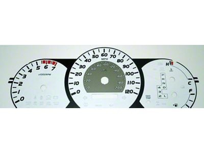 US Speedo Daytona Edition Gauge Face; KMH; Silver (05-08 Tacoma w/ Manual Transmission)