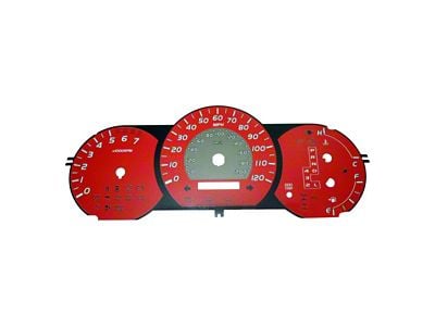 US Speedo Daytona Edition Gauge Face; MPH; Red (05-08 Tacoma w/ Automatic Transmission)