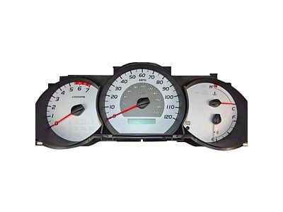 US Speedo Daytona Edition Gauge Face; MPH; Silver (05-08 Tacoma w/ Automatic Transmission)