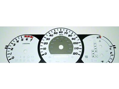 US Speedo Daytona Edition Gauge Face; MPH; Silver (09-11 Tacoma w/ Manual Transmission)