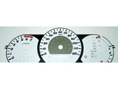 US Speedo Daytona Edition Gauge Face; MPH; Silver (09-11 Tacoma w/ Automatic Transmission)