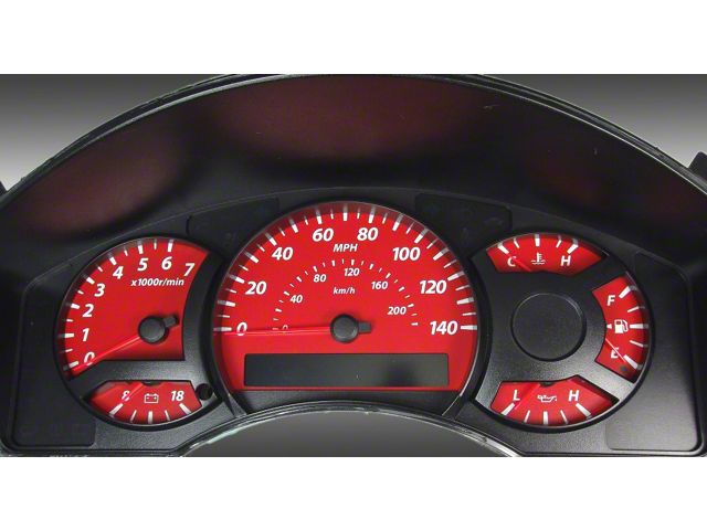 US Speedo Daytona Edition Gauge Face; KMH; Red (04-07 Titan)