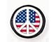 USA Peace Style 2 Spare Tire Cover; Black (66-18 Jeep CJ5, CJ7, Wrangler YJ, TJ & JK)