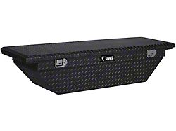 UWS 60-Inch Aluminum Low Profile Angled Crossover Tool Box; Gloss Black (20-24 Jeep Gladiator JT)