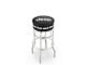 25-Inch Double-Ring Swivel Counter Stool with Jeep Logo; Chrome