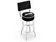 25-Inch Double-Ring Swivel Counter Stool with Jeep Logo; Chrome