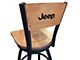 25-Inch Swivel Counter Stool with Jeep Logo; Vinyl Solid Maple