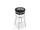 30-Inch Double-Ring Swivel Counter Stool with Jeep Logo; Chrome