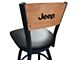 30-Inch Swivel Counter Stool with Jeep Logo; Vinyl Black