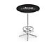 42-Inch Tall Pub Table with Jeep Logo; 36-Inch Top; Chrome