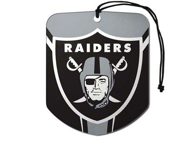 Air Fresheners with Las Vegas Raiders Logo; Gray and Black