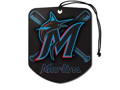 Air Fresheners with Miami Marlins Logo; Teal and Black