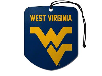 Air Fresheners with West Virginia University Logo; Blue and Yellow