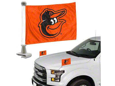 Ambassador Flags with Baltimore Orioles Logo; Orange (Universal; Some Adaptation May Be Required)