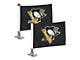 Ambassador Flags with Pittsburgh Penguins Logo; Black (Universal; Some Adaptation May Be Required)