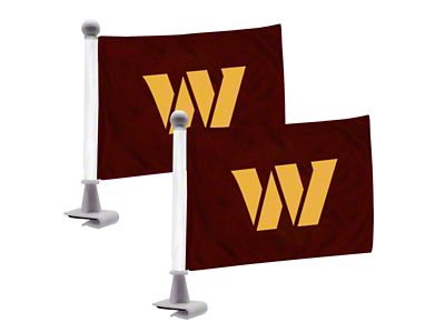 Ambassador Flags with Washington Commanders Logo; Burgandy (Universal; Some Adaptation May Be Required)