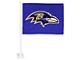 Car Flag with Baltimore Ravens Logo; Purple (Universal; Some Adaptation May Be Required)