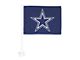 Car Flag with Dallas Cowboys Logo; Blue (Universal; Some Adaptation May Be Required)