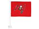 Car Flag with Tampa Bay Buccaneers Logo; Red (Universal; Some Adaptation May Be Required)