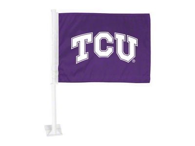 Car Flag with Texas Christian University Logo; Purple (Universal; Some Adaptation May Be Required)