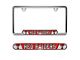 Embossed License Plate Frame with Texas Tech University Logo; Chrome (Universal; Some Adaptation May Be Required)