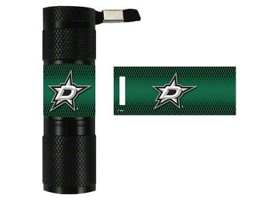 Flashlight with Dallas Stars Logo; Green