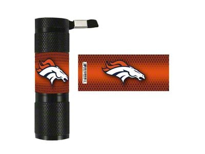 Flashlight with Denver Broncos Logo; Orange