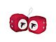 Fuzzy Dice with Atlanta Falcons Logo; Red (Universal; Some Adaptation May Be Required)