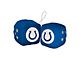 Fuzzy Dice with Indianapolis Colts Logo; Blue (Universal; Some Adaptation May Be Required)