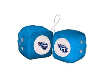 Fuzzy Dice with Tennessee Titans Logo; Blue (Universal; Some Adaptation May Be Required)