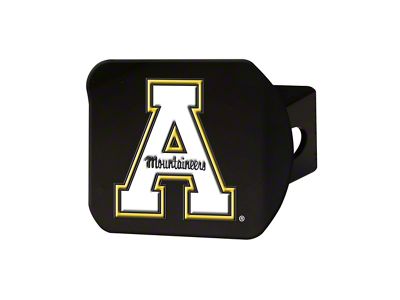 Hitch Cover with Appalachian State University Logo; Black (Universal; Some Adaptation May Be Required)