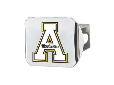 Hitch Cover with Appalachian State University Logo; Chrome (Universal; Some Adaptation May Be Required)